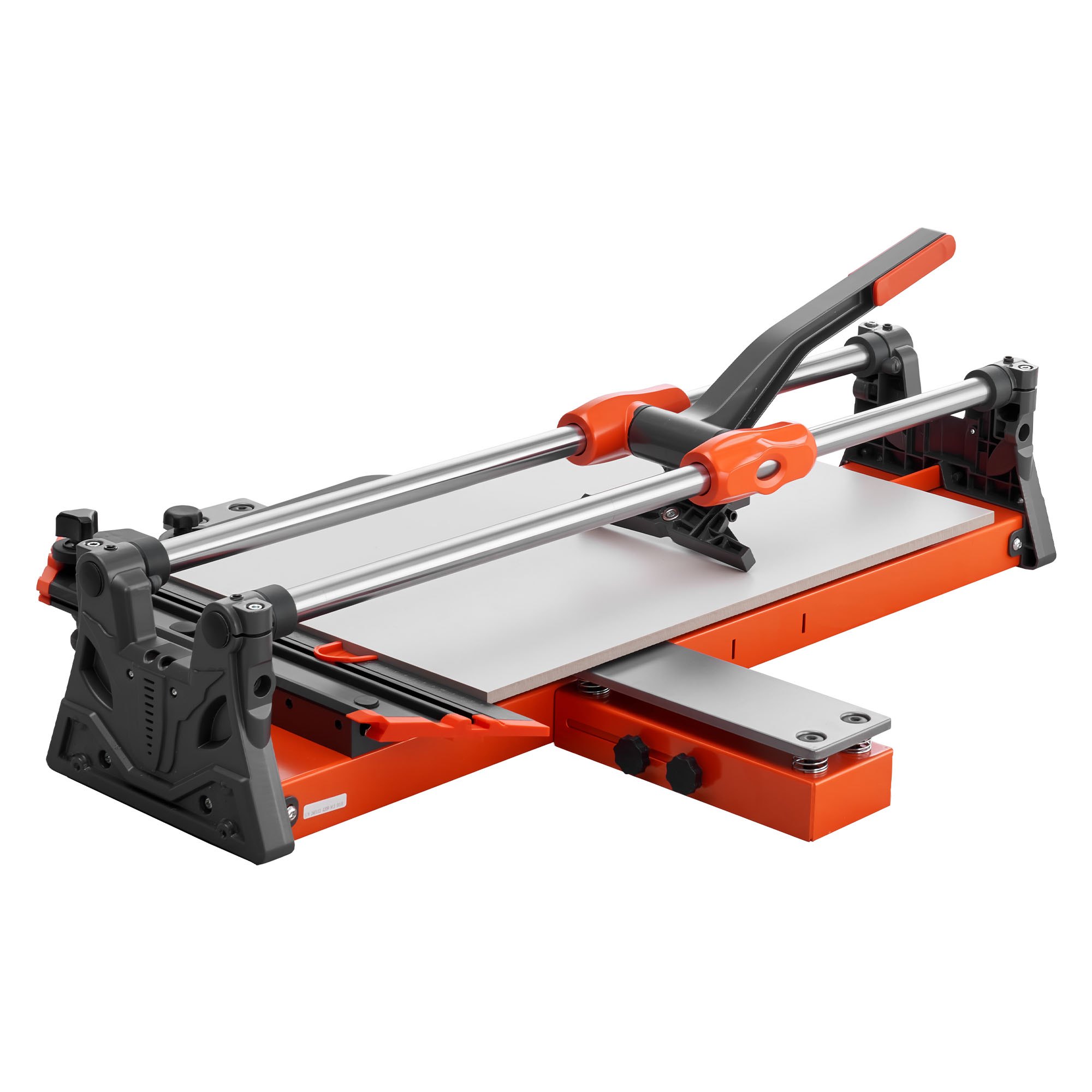 VEVOR Fliesenschneider 600 mm, Fliesenschneidmaschine mit Verschiebbarem Schneidkopf & Federbelasteter Basis, Winkelanschlag, Wolframkarbid-Trennscheibe, Ausrichthilfe, für Keramikfliesen