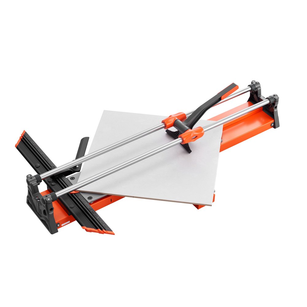 VEVOR Fliesenschneider 1000 mm, Fliesenschneidmaschine mit Verschiebbarem Schneidkopf & Federbelasteter Basis, Winkelanschlag, Wolframkarbid-Trennscheibe, Ausrichthilfe, für Keramikfliesen
