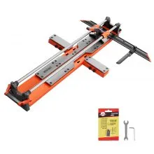 VEVOR Fliesenschneider 1200 mm, Fliesenschneidmaschine mit Verschiebbarem Schneidkopf & Federbelasteter Basis, Winkelanschlag, Wolframkarbid-Trennscheibe, Ausrichthilfe, für Keramikfliesen