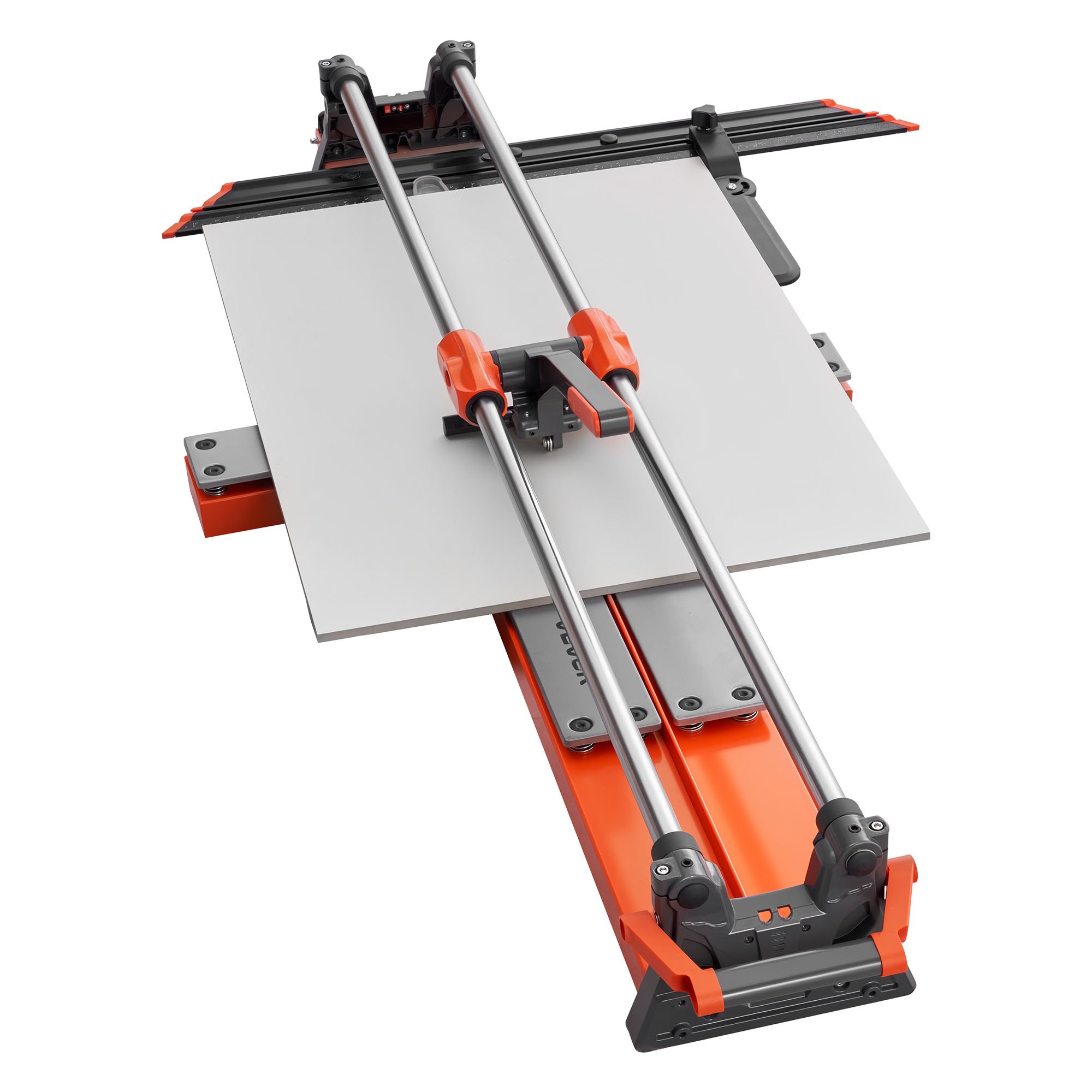 VEVOR Fliesenschneider 1200 mm, Fliesenschneidmaschine mit Verschiebbarem Schneidkopf & Federbelasteter Basis, Winkelanschlag, Wolframkarbid-Trennscheibe, Ausrichthilfe, für Keramikfliesen