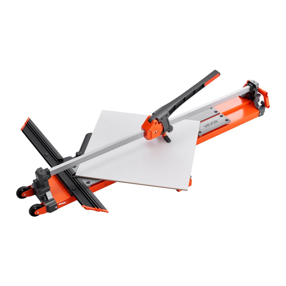 VEVOR Fliesenschneider 1200 mm, Fliesenschneidmaschine mit Federbelasteter Basis & Verstellbarem Winkelanschlag, Wolframkarbid-Schneidscheibe, Präzisions-Ausrichtungshilfe, für Keramikfliesen