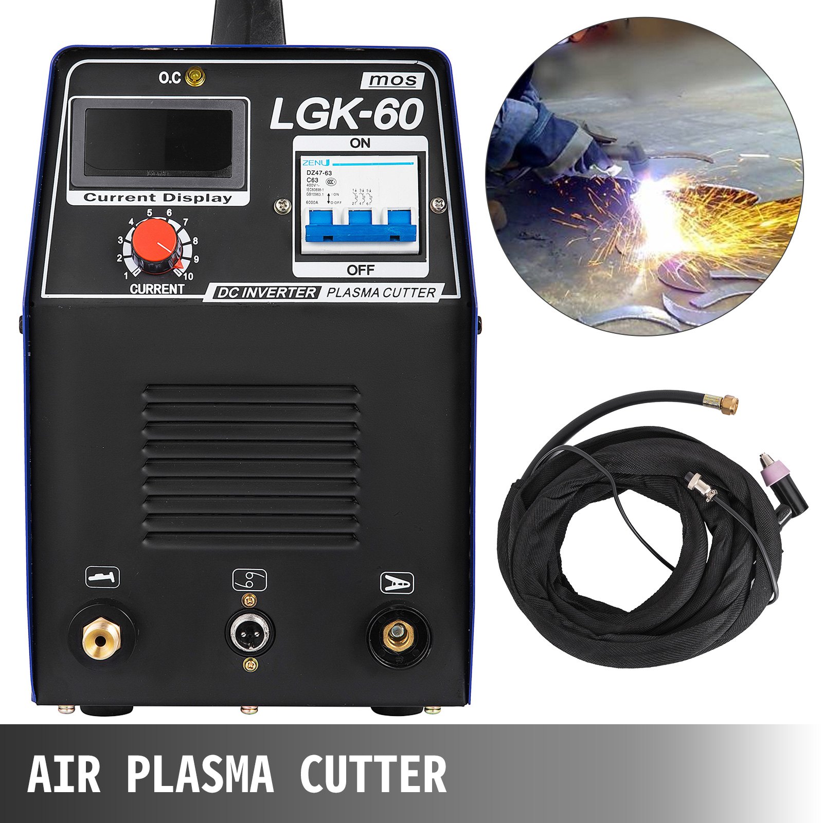 Plasmaschneider Cut60 Hf-zündung 60 Amp Inverter 380v Plasmaschneidgerät Zubehör