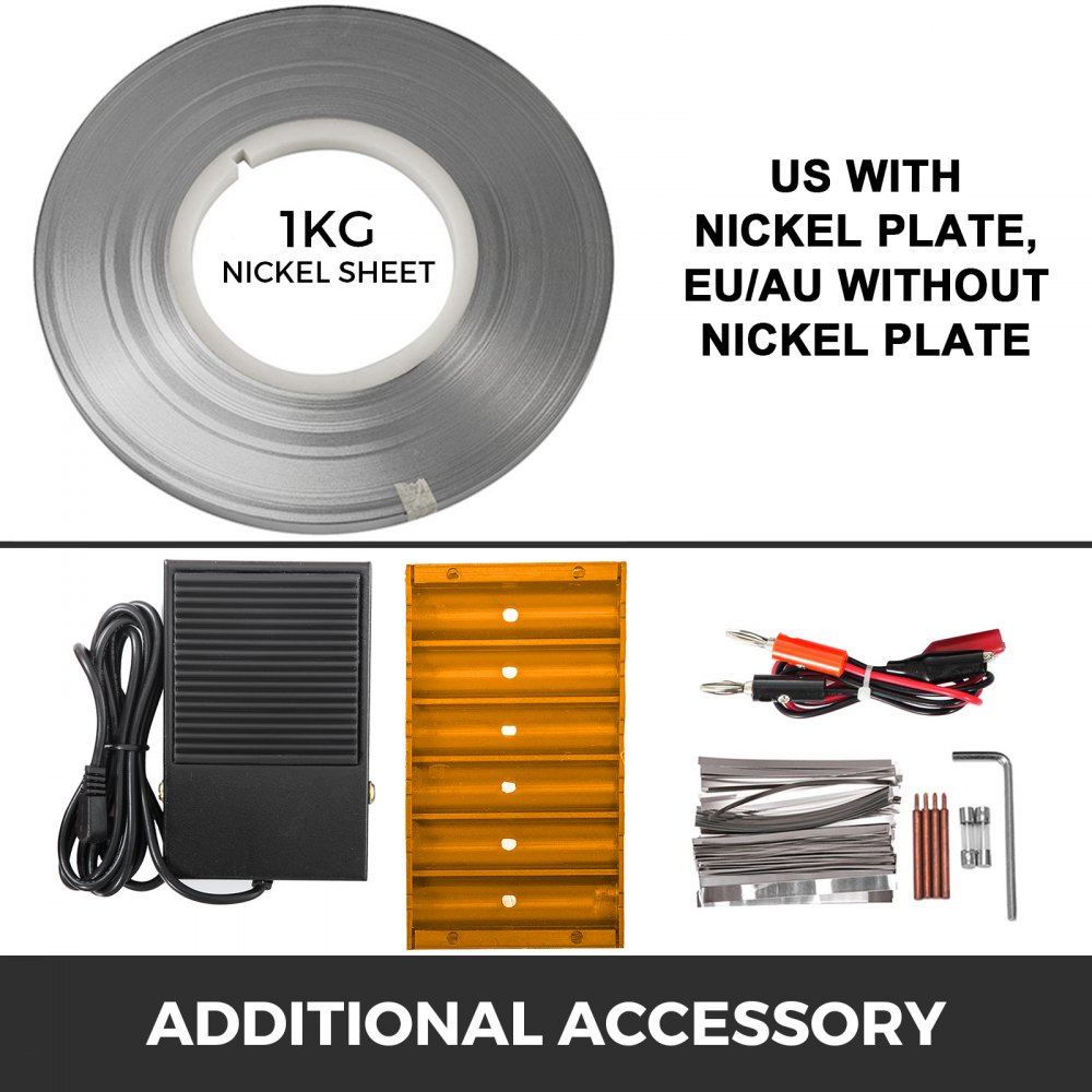 VEVOR Punktschweißgerät 788H 2 In 1 LED Puls Batterie Spot Schweißer Schweißnaht 18650 Ladegerät 60A