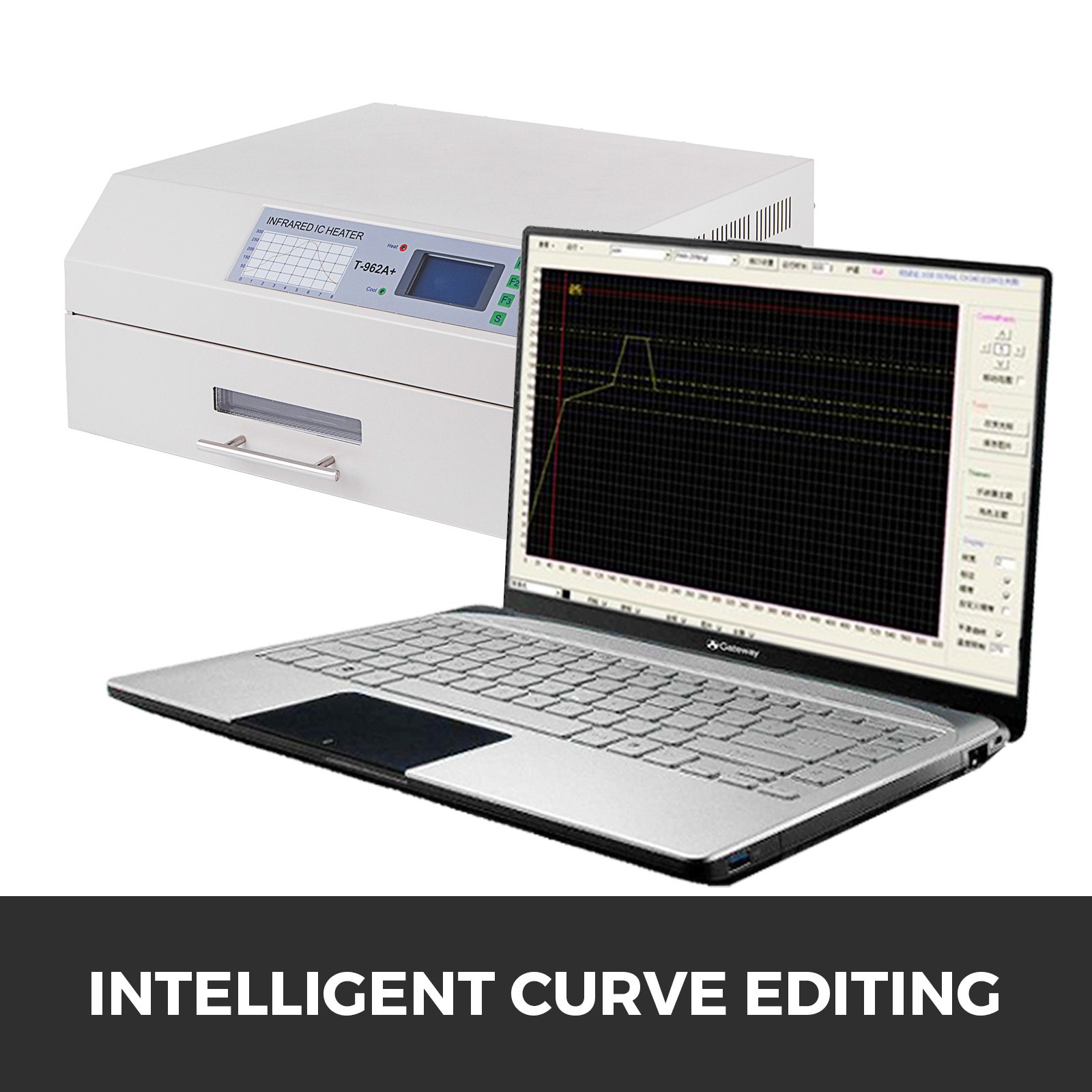 T-962a+ Infrared Smd Smt Bga Ic Heater Reflow Ofen Lötstation 370x400mm 2300 W