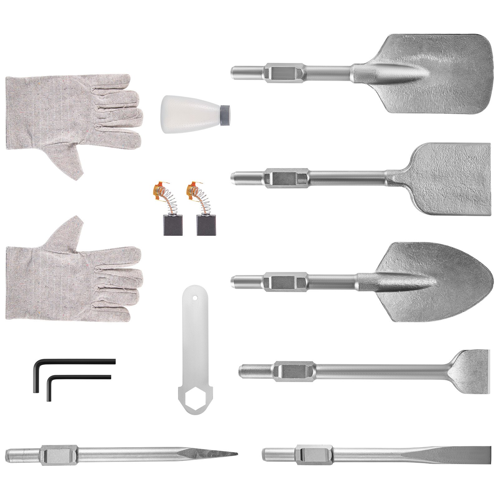 Vevor Abbruchhammer Stemmhammer Meißelhammer 3600 W 1800 U/min 6x Ersatzmeißel