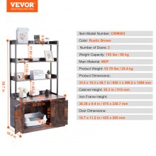 VEVOR Katzenschrank Katzentoilette Katzenhaus 3-stufig-Regal 850x490x1490mm 68kg