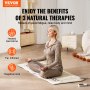 VEVOR Ferninfrarot Wärmepad Amethyst-Edelsteine Therapiematte mit Timer 183x61cm