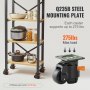 VEVOR-Nivellierrollen auf einem dreistufigen Metallregal, jede Rolle trägt bis zu 275 lb (125 kg).