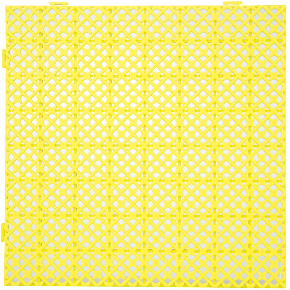 VEVOR Ineinandergreifende Fußmatten Rasenwegeschutz Spleißen Bodenfliesen 11,8x11,8x0,5 Zoll 25 Stück gelb