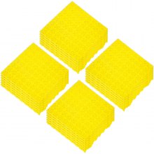 VEVOR Ineinandergreifende Fußmatten Rasenwegeschutz Spleißen Bodenfliesen 11,8x11,8x0,5 Zoll 25 Stück gelb