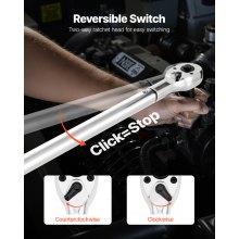 VEVOR Klick-Drehmomentschlüssel 3/4-Zoll-Antrieb 136-814N.m Zweiseitig Orange