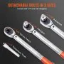 VEVOR Drehmomentschlüssel 12,7 mm, 14–204 Nm Drehmomentschlüssel Fahrrad & Motorrad Set, ± 3 % Fehlergenauigkeit mit Verlängerungsstange 127mm, 12,7-9,525 mm & 12,7-6,35 mm Adapter, 72 Zähne Ratschenkopf