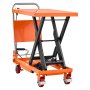 VEVOR Hydraulischer Hubtischwagen 350kg Belastbare Hebebühne 720mm Hubhöhe, Scherenhubtisch zum Transport für Werkstatt Lager & Industrie, Stahlkonstruktion, Einzelschere, mit 4 Rädern & Klappgriff