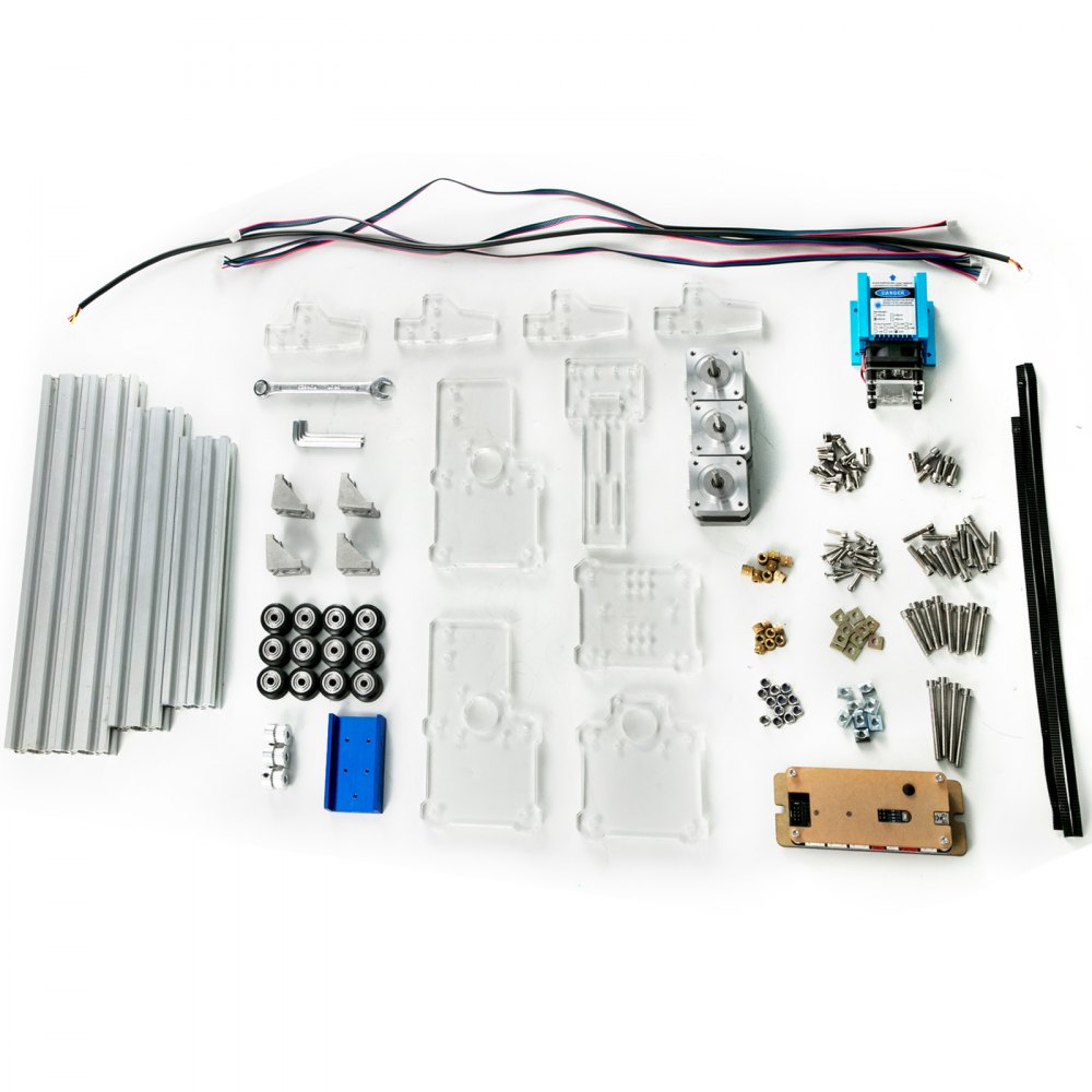 VEVOR Gravur Laser 15 W, Laser Graviermaschine, DIY Präzisionsgravur Schneiden 19 x 13 cm, Graviergeschwindigkeit 0,02-0,2 s/Pixel, Aluminiumlegierung, GRBL Steuerung, Fräsmaschine Gravurmaschine