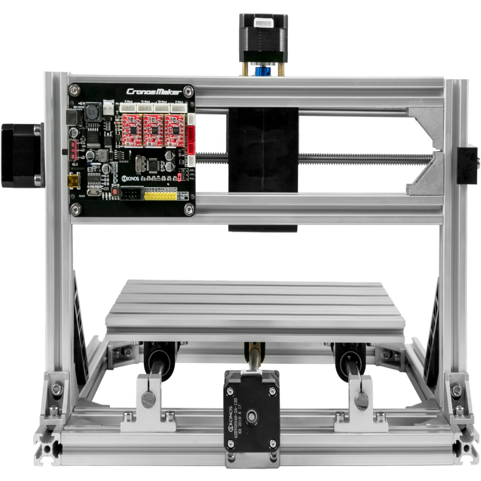 VEVOR CNC 2418 Graviermaschine Fräse Offline-Controller CNC Router Machine Aluminium Spritzguss 3 Achse 42 Schrittmotor 10000 U/min 240x180x40 mm USB-Anschluss Graviermaschine Set DIY Gravurmaschine