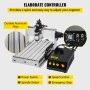 VEVOR DIY Mini CNC 3040 Maschine 4 Achsen Graviermaschine, 4 Drehachsen CNC 3040 Lasergravur Maschine, 4 Achsen CNC 3040 Fräsmaschine Mit USB Graviermaschine Router für Metall, Glas, Holz, Stein usw.