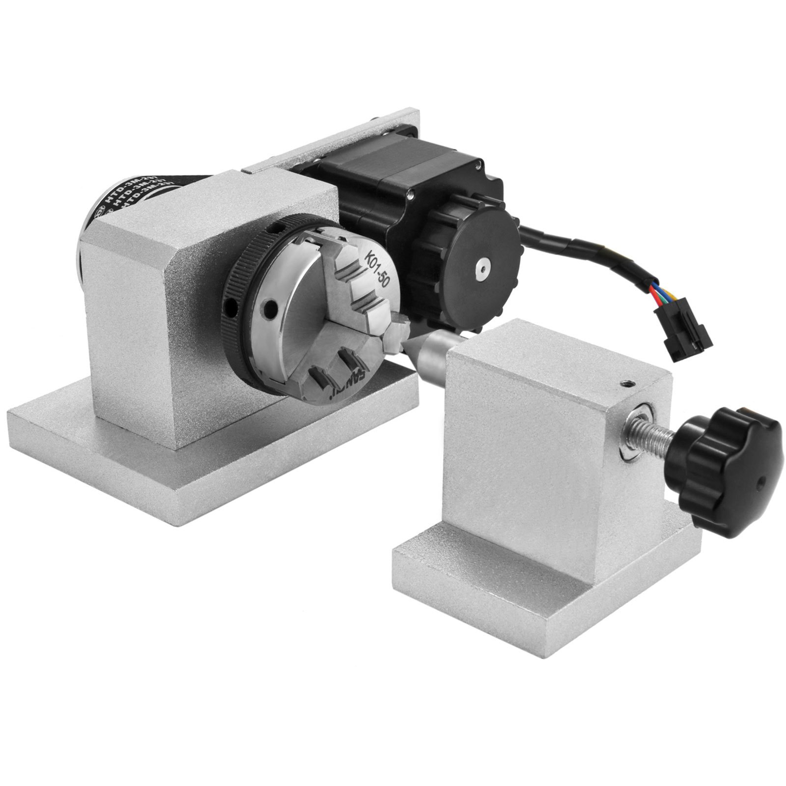 Cnc 4th Achse Drehachse Rotational Rotary Axis 3 Jaw 50mm Mit Reitstock
