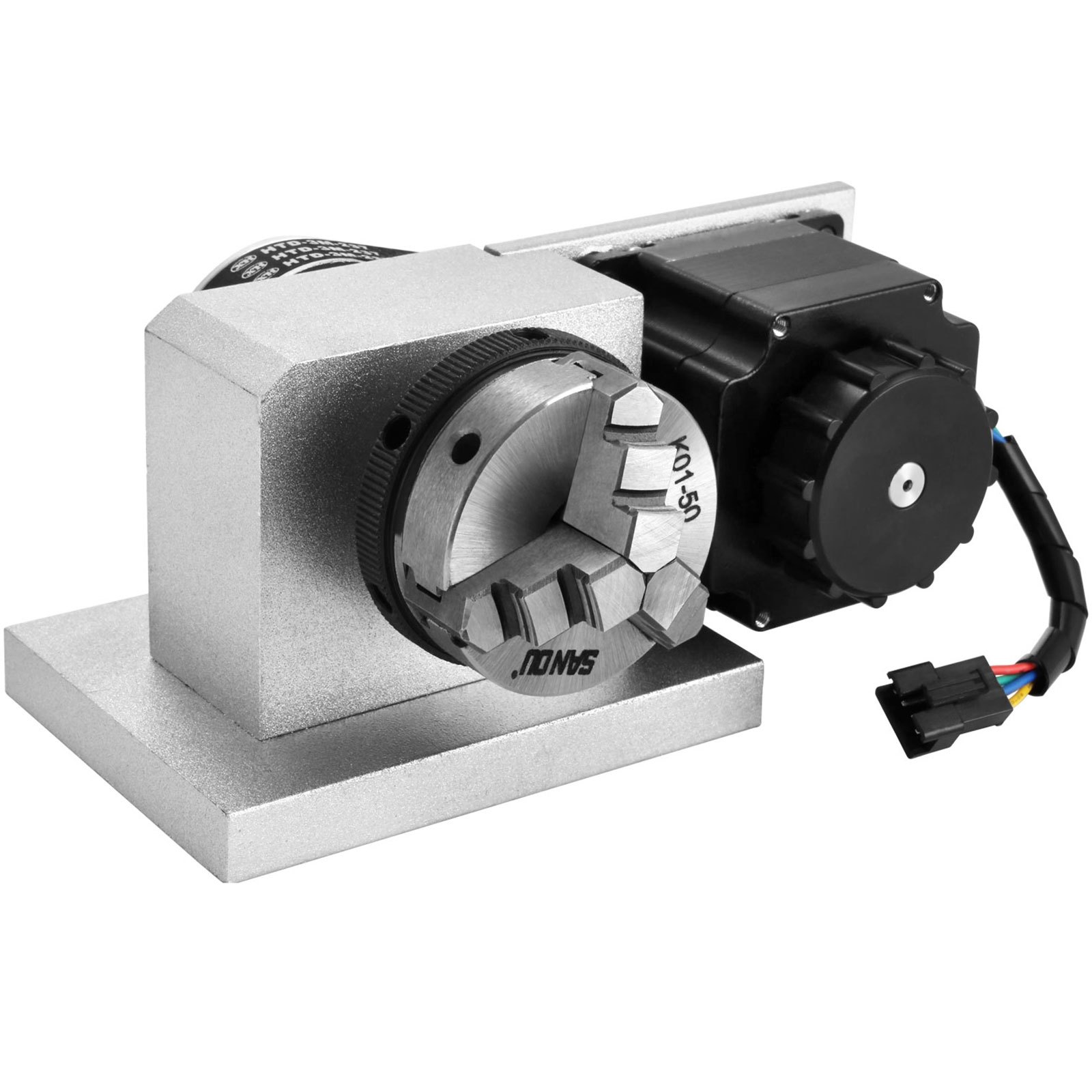 Cnc 4th Achse Drehachse Rotational Rotary Axis 3 Jaw 50mm Mit Reitstock