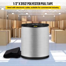 VEVOR Polyester-Zugband, professionelles Flachseil, 1250 Pfund Zugkraft