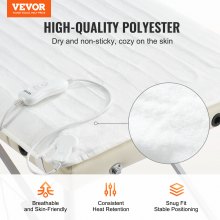 VEVOR Heizdecke Wärmeunterbett Wärmebett aus Polyester 1850x765mm​ 3-stufig