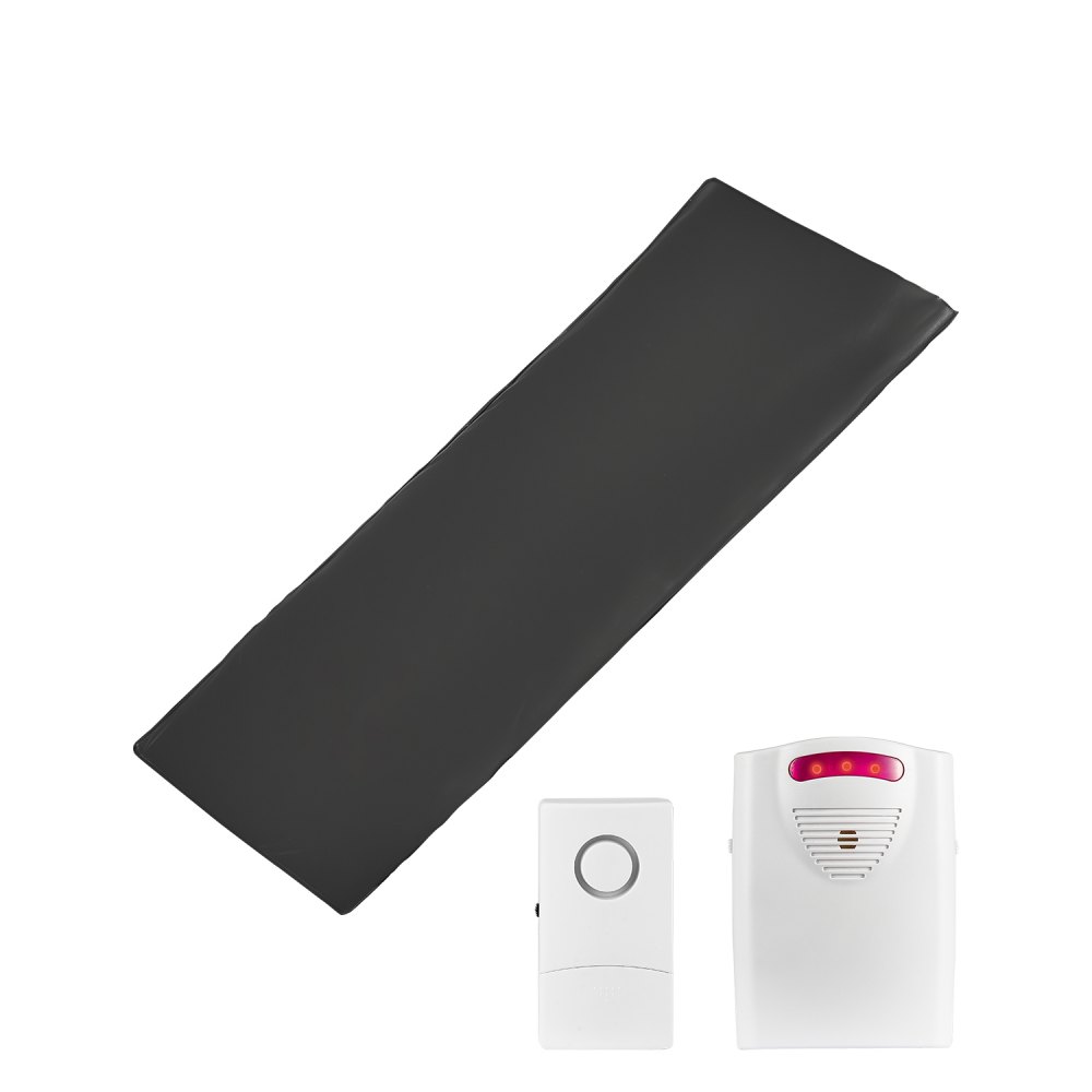 VEVOR Sensormatte, 355,6x762 mm großes Alarmtrittmatte, kabelloses Bettsensorpad mit Pager, Sicherheitsbettalarmen und Sturzpräventionspad für Zuhause, Krankenhaus, Rehabilitationszentrum