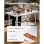 VEVOR Edelstahltisch Arbeitstisch Küchentisch (90 x 60 cm) zur Lebensmittelzubereitung mit Rädern, Zubereitungstisch mit verstellbaren Unterregal für Großküchen Restaurants Hotels Garagen Outdoor