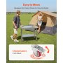 VEVOR Edelstahltisch Arbeitstisch Küchentisch (90 x 60 cm) zur Lebensmittelzubereitung mit Rädern, Zubereitungstisch mit verstellbaren Unterregal für Großküchen Restaurants Hotels Garagen Outdoor