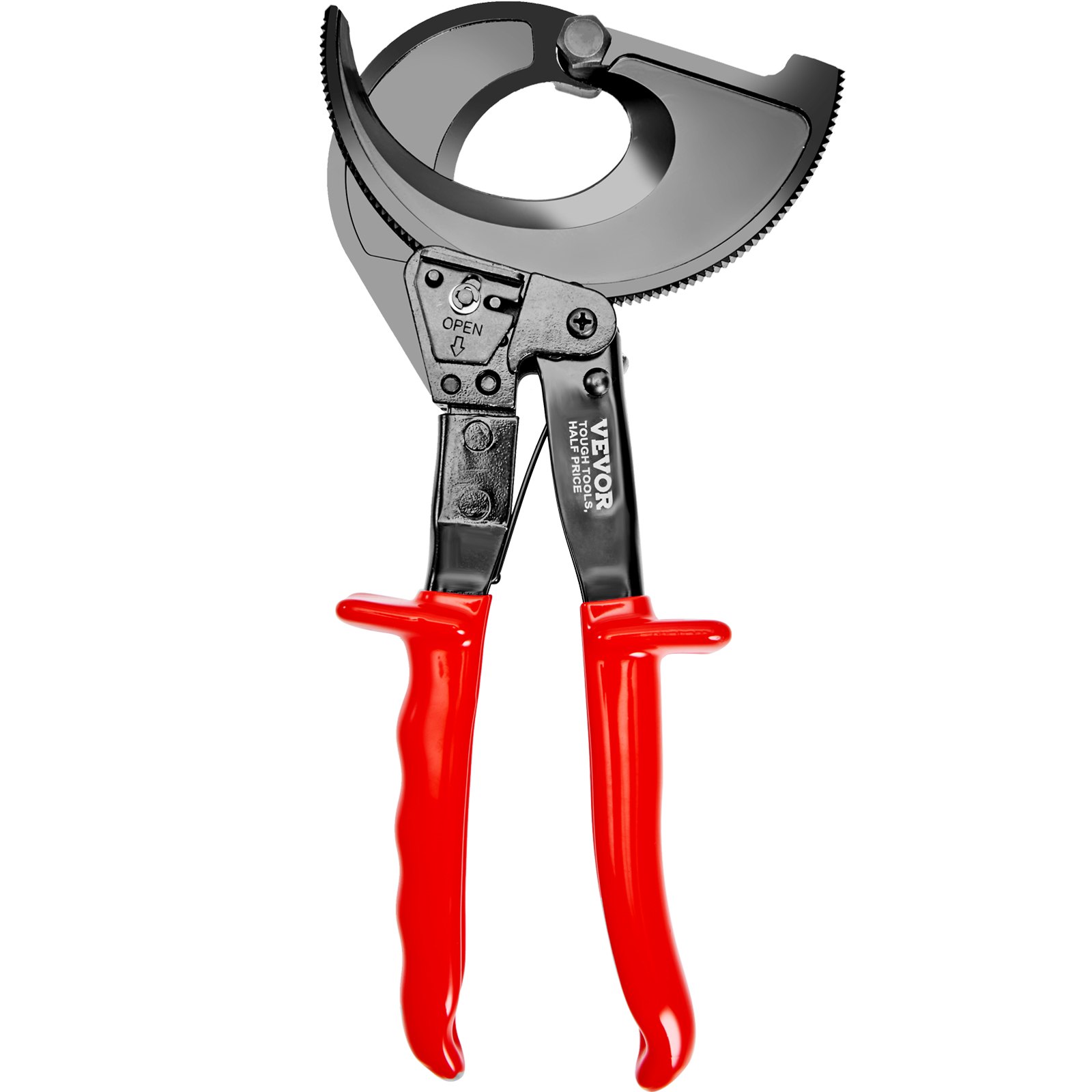 VEVOR Cable Cutter Ratchet Tubular Cable Lug Pliers 400 mm² Crimping Pliers Cable Lugs, 280 mm Ratchet Cable Cutter 280 x 143 x 35 mm Ratchet Wire Cutter Manual Portable, with Gloves Copper, Aluminum