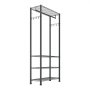 VEVOR Clothing Garment Rack, Heavy Duty Clothing Garment Rack, 4 Adjustable Tiers Clothing Racks with Carbon Steel, 227 kg Load Capacity Closet Wardrobe for Bedroom, Clothing Store, Hallway