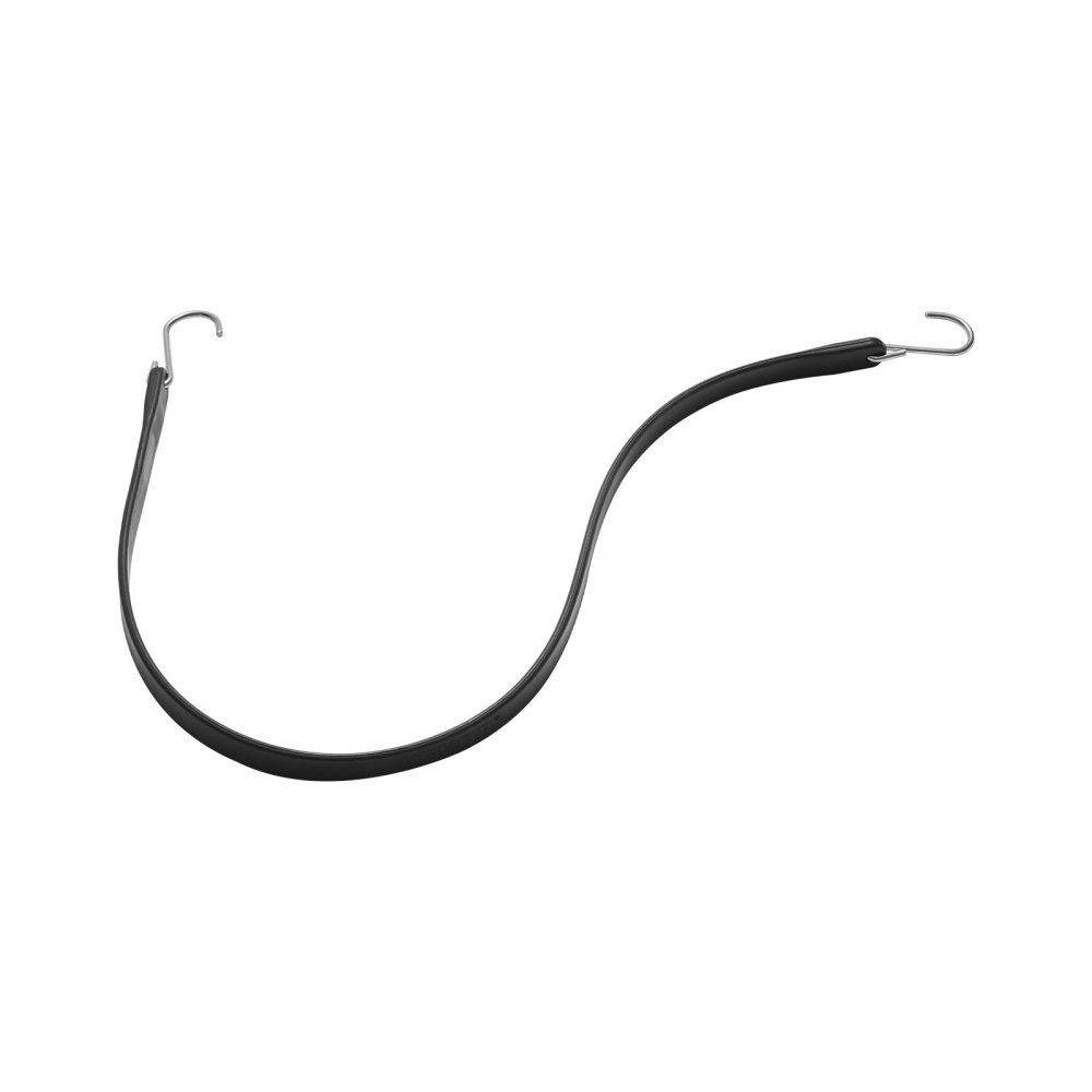 VEVOR 50-teiliges flaches Spannseil, 19,8 mm robuste Spanngurte mit S-Haken aus Stahl, 78,7 cm langes elastisches Spannseil für Fracht, Planen, LKWs und Zelte, schwarz