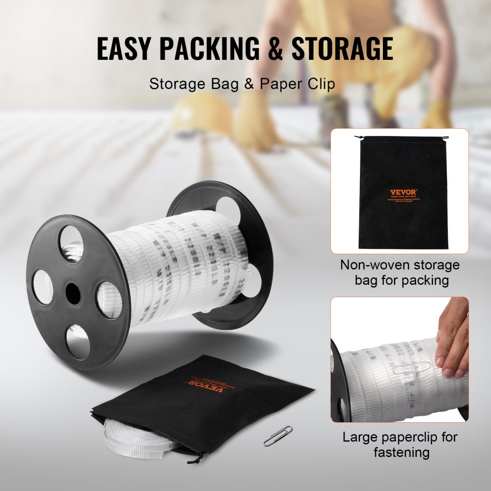 VEVOR Polyester Strapping Band 998 kgf Tensile Strength, Heavy Duty Band 33 mx 1.6 cm, Polyester Strapping, for Packaging, Shipping, Securing Equipment, DIY and Wiring