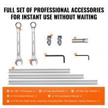 VEVOR Gasbeton-Estrichmaschine, 1830/2445/3370mm Aluminiumplatten-Geradekantenstangensatz, 4-Takt-Vibrationsmotor für Zement-Finishing mit Griffen, hocheffiziente Betonwerkzeuge 6500 U/min