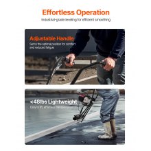 VEVOR Elektrischer Betonverteiler aus Aluminium, 1,2 m, Werkzeug zum Nivellieren und Fertigstellen von Betonestrichen, 4-Takt-Vibrationsmotor, höhenverstellbare Griffe, hohe Effizienz, 6500 U/min