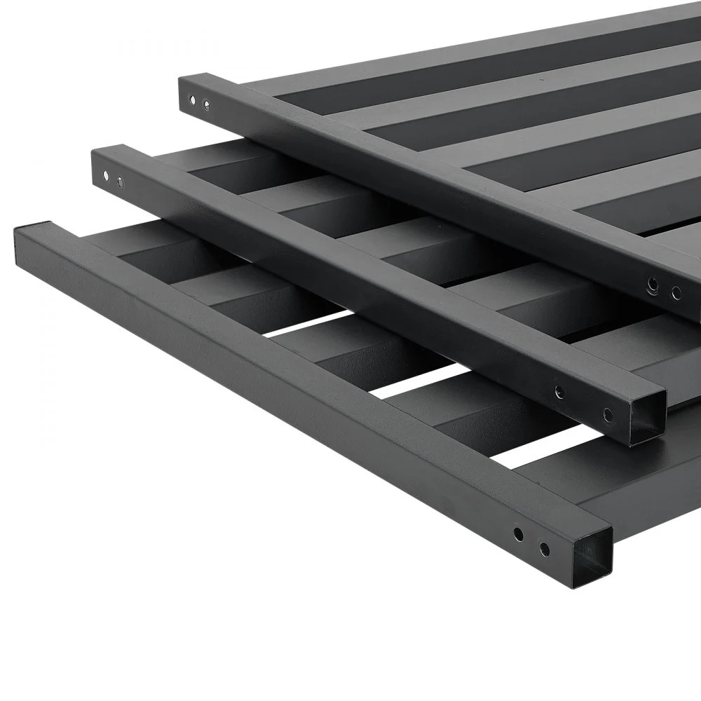 VEVOR Paravent 95,5x183 cm, Raumteiler aus Metall, Trennwand mit Erdspieße, Sichtschutz, Raumtrenner, Dekorative Sichtschutzwand, Ideal für Garten, Terrasse, Hof, Balkon, Schwarz
