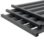 VEVOR Paravent 95,5x183 cm, Raumteiler aus Metall, Trennwand mit Erdspieße, Sichtschutz, Raumtrenner, Dekorative Sichtschutzwand, Ideal für Garten, Terrasse, Hof, Balkon, Schwarz