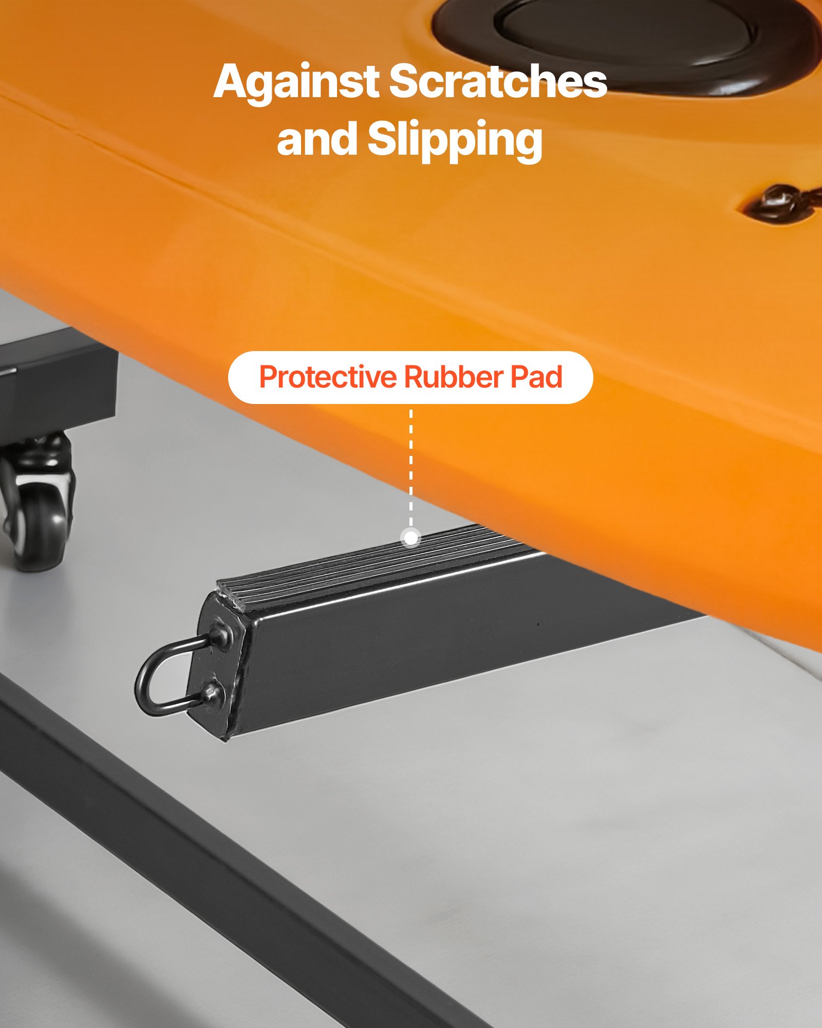 VEVOR Freistehendes Kajak-Aufbewahrungsregal für 2 Kajaks/Kanus/Surfbretter/Paddleboards, Kajakständer mit Feststellbaren Rollen für den Außen- und Innenbereich, Einstellbarer Kajakhalter 80 kg