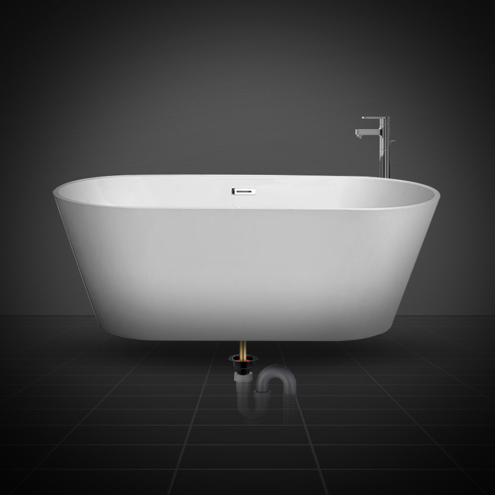 VEVOR ABS drain set, 178x158x102mm, bathtub drain rough-in set, with ABS adapter for drain fitting, compatible with freestanding bathtubs, floor-mounted bathtubs & island bathtubs