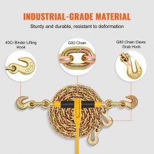 VEVOR 2er-Set Kettenlastbinder Kettenbinder Ratschenlastspanner 59-77cm 4172 kg
