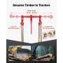 VEVOR Ratschenspanner mit Zurrketten G80 10 mm x 3 m, 8er-Set, Spannkraft 4173 kg, Kettenbinder mit 2 Haken, Transportkettenbefestigungen, zur Ladungssicherung, Transport, Pritschenanhänger