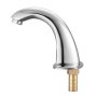VEVOR Touchless Bathroom Sink Faucet, Automatic Motion Sensor Restroom Toilet Faucet with Hole Cover Plate, Battery Operated,Adjustable Temp for 9.5 mm Pipe Commercial Lavatory,Chrome Plated Silver