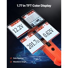 VEVOR Kfz Stromkreistester Elektroprüfer 8–35 DCV mit Stromkreissonde & TFT-Farbdisplay & Beleuchtung, Stromkreisprüfer mit 6 m langem Verlängerungskabel & Tragkoffer