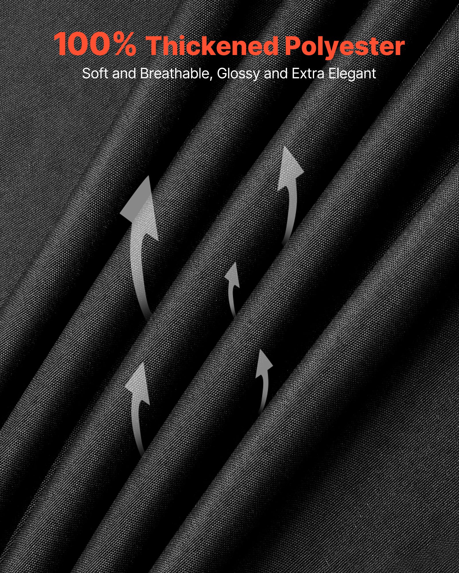 VEVOR 6 x runde Tischdecken Tischwäsche 3048 mm, knitterfreier Tischdeckenschutz, maschinenwaschbares Tischtuch aus Polyestergewebe für Partys Hochzeiten Bankette formelle Veranstaltungen, Schwarz