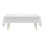 VEVOR 10 x Tischdecke Tischwäsche 1524x2591 mm, wiederverwendbarer Tischdeckenschutz, maschinenwaschbares Tischtuch aus Polyestergewebe für Partys Hochzeiten Bankette formelle Veranstaltungen, Weiß