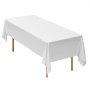 VEVOR 10 x Tischdecke Tischwäsche 1524x2591 mm, wiederverwendbarer Tischdeckenschutz, maschinenwaschbares Tischtuch aus Polyestergewebe für Partys Hochzeiten Bankette formelle Veranstaltungen, Weiß