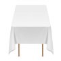 VEVOR 10 x Tischdecke Tischwäsche 1524x2591 mm, wiederverwendbarer Tischdeckenschutz, maschinenwaschbares Tischtuch aus Polyestergewebe für Partys Hochzeiten Bankette formelle Veranstaltungen, Weiß