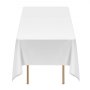 VEVOR White Tablecloths for Rectangle Tables, 6 Pack, 60 x 102 Inches, Reusable and Machine Washable Table Clothes, Wrinkle-Resistant Polyester Fabric Table Covers for Wedding, Party, Banquet