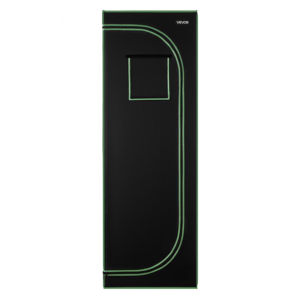 VEVOR Indoor Grow Tent, 60 x 60 x 180 cm, 600D High Reflective Mylar, Indoor Plant Tent with Observation Window, Floor Tray & Zipper, Heavy Duty Growing Tents for Fruit Flower Veggie