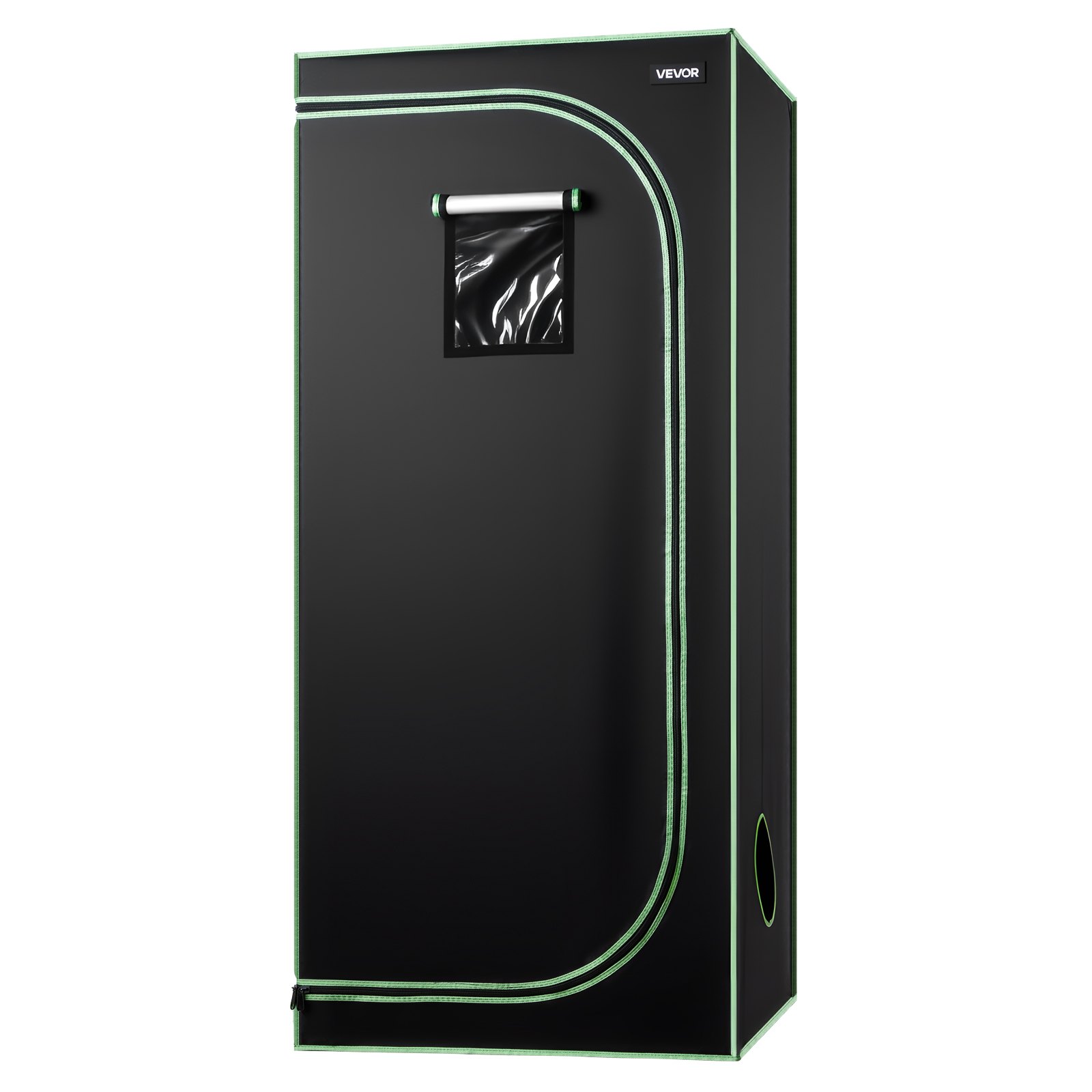 VEVOR Growzelt, 80x80x180 cm, Growbox 600D hochreflektierendes Mylar, Indoor-Pflanzenzelt mit Beobachtungsfenster, Bodenwanne & Reißverschluss, Gewächshaus Zuchtzelte für Obst, Blumen & Gemüse