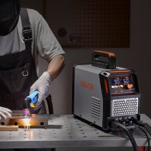 VEVOR Plasmaschneider, 60 A Pilotlichtbogen-Plasmaschneidmaschine, IGBT-Wechselrichter mit Digitalanzeige – mit 2T/4T-Funktion & einstellbarer PA/PT-Zeit für industriellen Einsatz (400 V 3-Phasen)