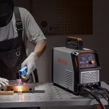 VEVOR Plasmaschneider, 60A Plasmaschneidgerät, Digitalanzeige IGBT-Inverter-Schneidemaschine mit 2T/4T-Funktion & einstellbarer PA/PT-Zeit für industriellen Einsatz (400V 3-Phasig)